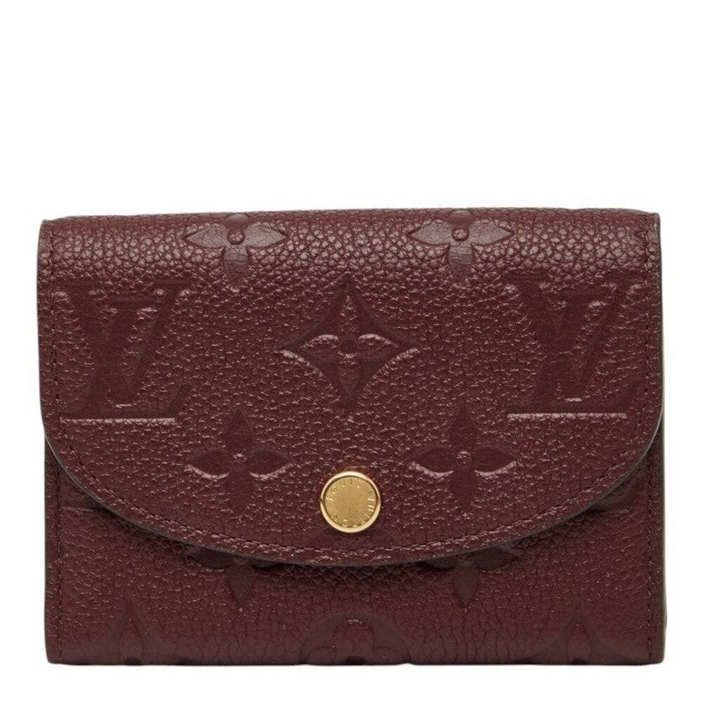 Louis Vuitton Monogram Empreinte Portemonnaie Rosalie Coin Purse Burgundy